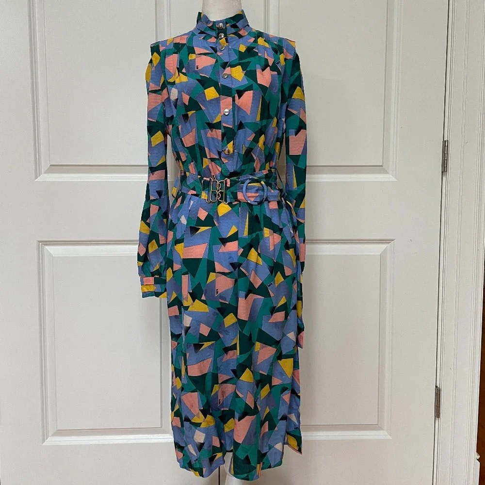 Bold Geo Mock Neck Dress With Sporty Stripe from Coach - Picture 1 of 5